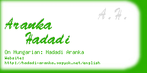 aranka hadadi business card